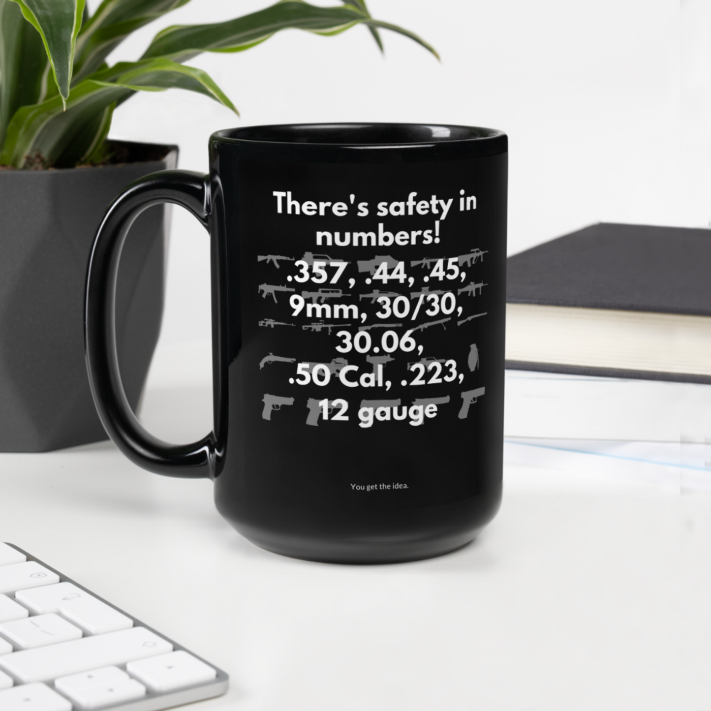 SAFETY IN NUMBERS! | Black Glossy Mug - 2 sided