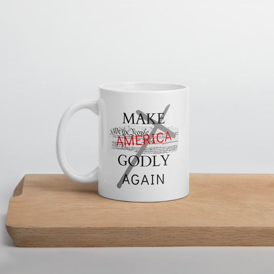 MAGA - MAKE AMERICA GODLY AGAIN | White Glossy Mug -2 Sided