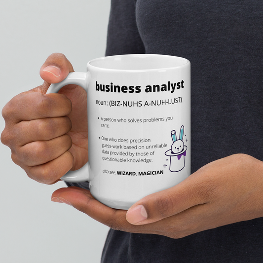 BUSINESS ANALYST DEFINITION | White Glossy Mug - 2 sided